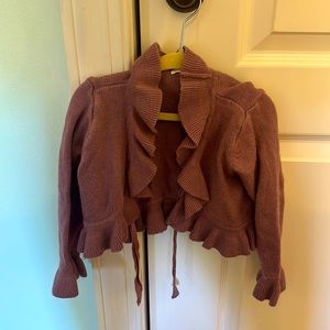 Purple ruffle sweater